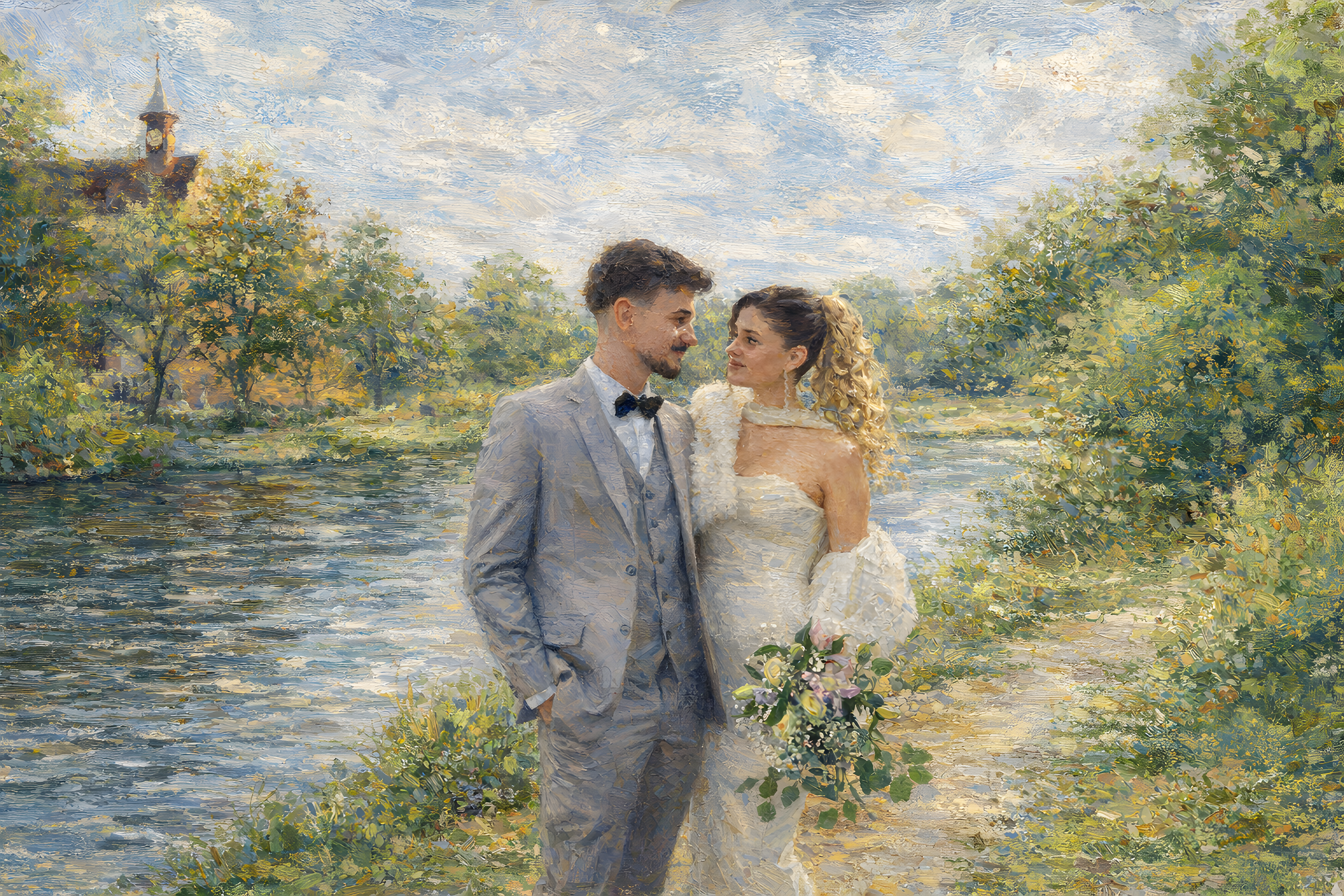 Das Ja-Wort – als Kunstwerk im Stil Spezial 1 – Wassergarten